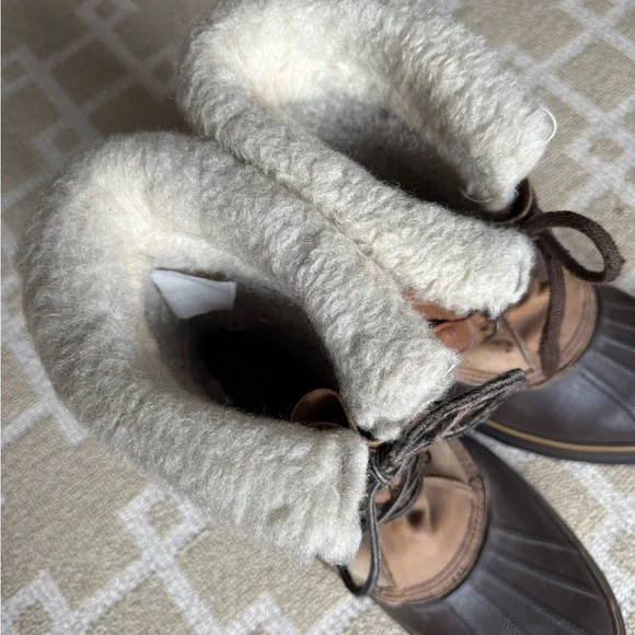 Sorel Vintage Caribou Waterproof Winter Snow Boots Warm Outdoor Shoes Brown 13 - Picture 12 of 14